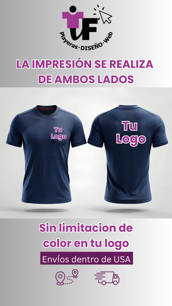 Playera con logo impreso de ambos lados