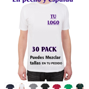 paquete de 30 playeras personalizadas