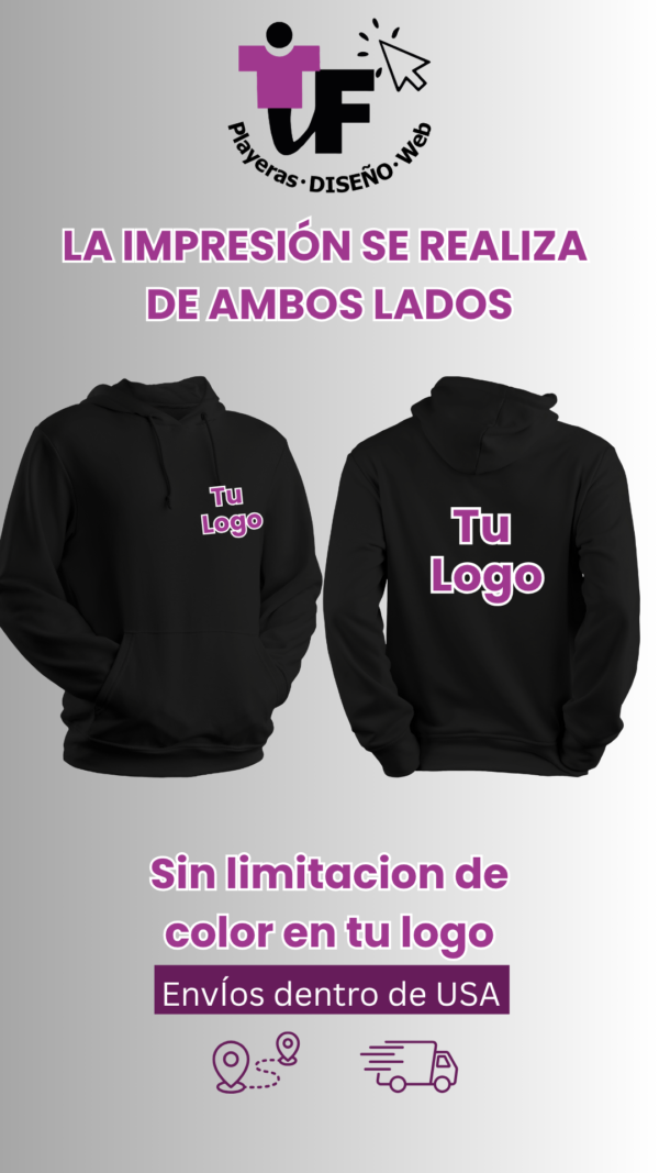 Sudadera Hoodie con tu logo 6 pack